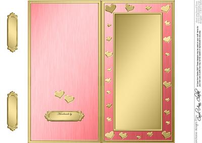 Dl Metallic Romantic Hearts Plain Card Base