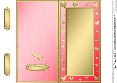 Dl Metallic Romantic Hearts Plain Card Base