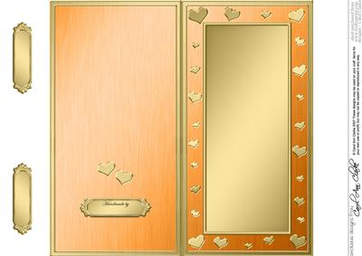 Dl Metallic Romantic Hearts Plain Card Base