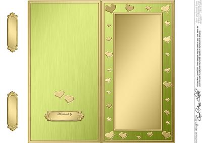 Dl Metallic Romantic Hearts Plain Card Base