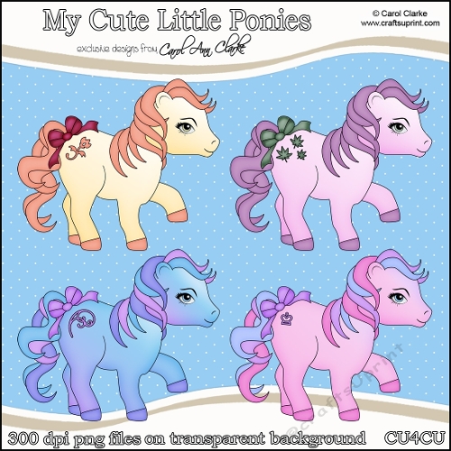 My Cute Little Ponies - CU4CU Digital Clip Art Set