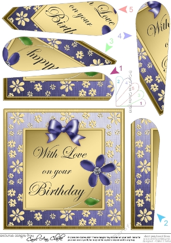 Floral Elegance Birthday Fan Pyramage Topper