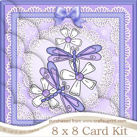 Dreamy Dragonflies 8 x 8 Kit with Scalloped Corners