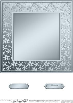 8 x 8 Metallic Flowers Plain Card Base