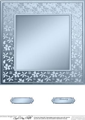 8 x 8 Metallic Flowers Plain Card Base