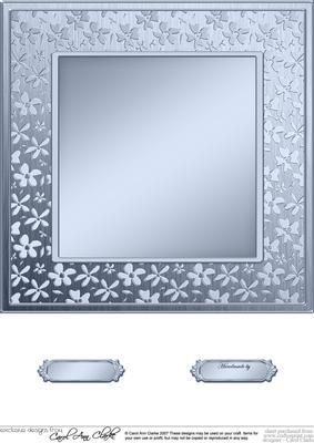 8 x 8 Metallic Flowers Plain Card Base