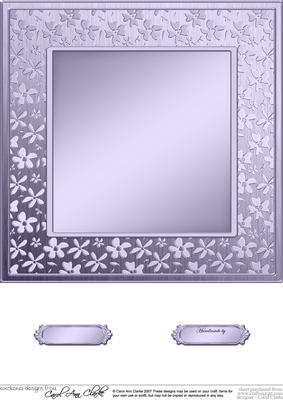 8 x 8 Metallic Flowers Plain Card Base