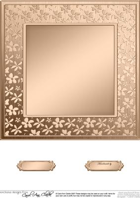 8 x 8 Metallic Flowers Plain Card Base