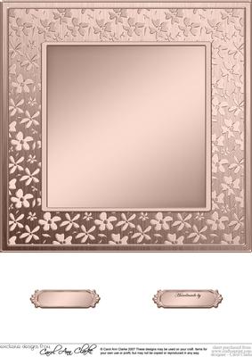 8 x 8 Metallic Flowers Plain Card Base