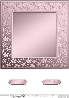 8 x 8 Metallic Flowers Plain Card Base