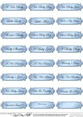 Metallic Baby Greetings Text Plates