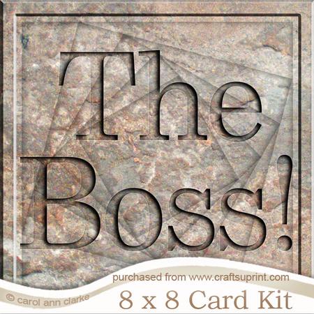 8 x 8 the Boss Set in Stone Twisted Tunnel Card Kit
