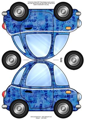 Funky Car Shaped Card