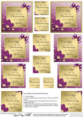 Elegant Romatic Wedding Anniversary Wife Pyramage Sheet