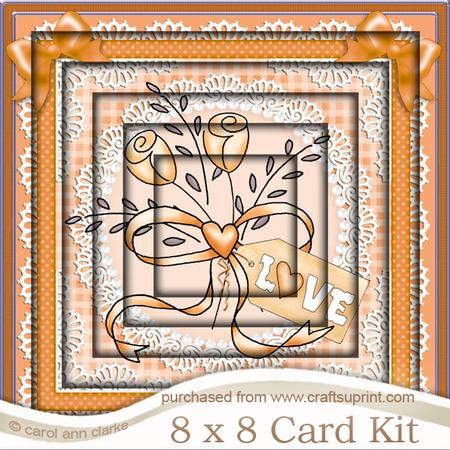 8 x 8 Lovely Roses Tunnel Card Kit