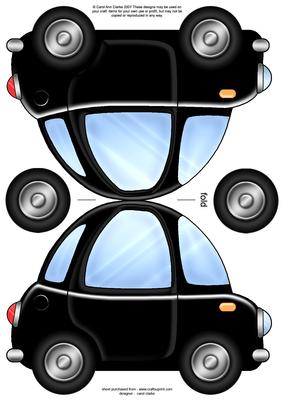 Funky Car Shaped Card