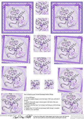 Lovely Roses Twisted Pyramage Sheet