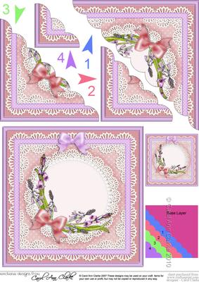Bluebells Scallop Corner Side Stacker Topper