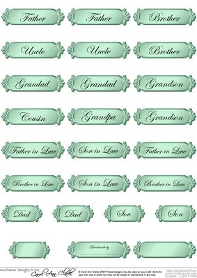 Male Metallic Relations Greetings Text Plates