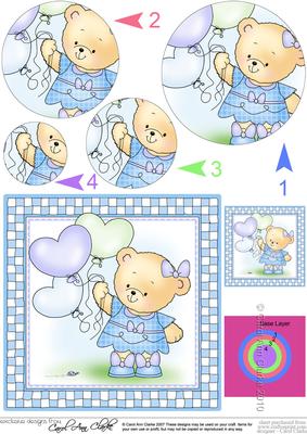 Rosie's Balloons Quick Card with Circle Pyramage