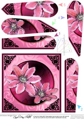 Clematis Quick Card with Fan Pyramage Topper