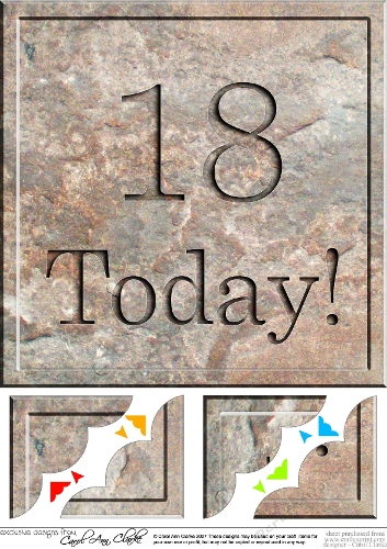 8 x 8 Love Set in Stone Scalloped corner Topper - Youre Simply the Best
