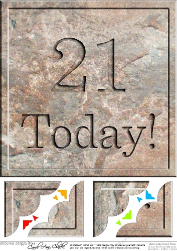 8 x 8 Love Set in Stone Scalloped corner Topper - Youre Simply the Best