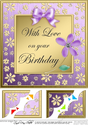 Floral Elegance Birthday greeting card.