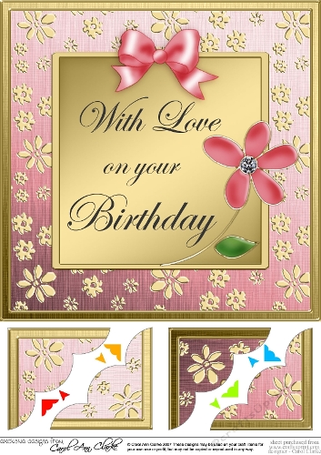 Floral Elegance Birthday greeting card.
