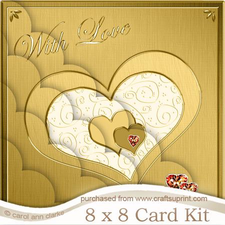 8 x 8 Elegant Hearts Kit with Scalloped Corners