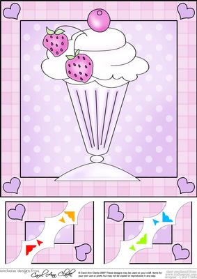 Sweet Treats - 8 x 8 Scalloped Corner Topper 