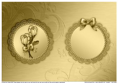 Roses and Metallic Lace Matching Insert A5 Portrait