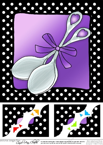 8 x 8 Lovin Spoonful Scalloped corner Topper
