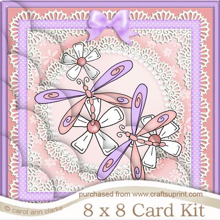 Dreamy Dragonflies 8 x 8 Kit with Scalloped Corners