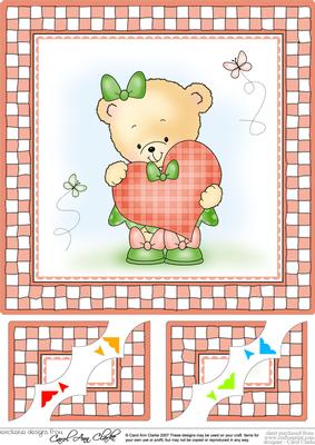 8 x 8 Rosie's Heart Scalloped Corner Topper