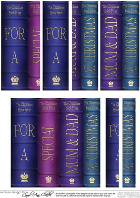 Merry Christmas Mum and Dad Books Side Stacker Topper