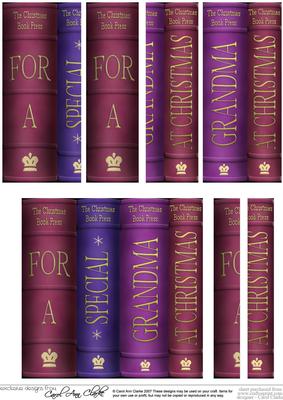 Merry Christmas Grandma Books Side Stacker Topper