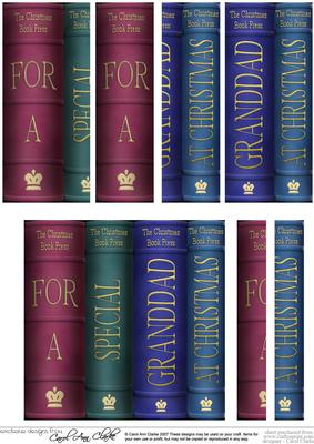 Merry Christmas Granddad Books Side Stacker Topper