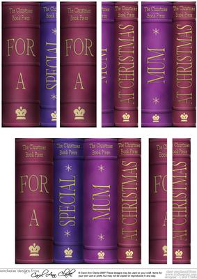 Merry Christmas Mum Books Side Stacker Topper
