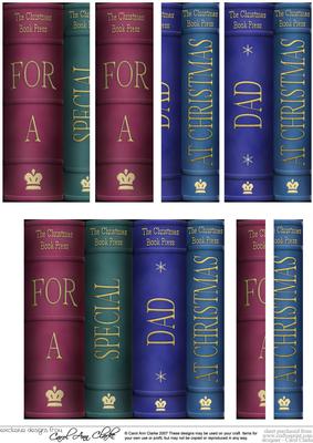 Merry Christmas Dad Books Side Stacker Topper