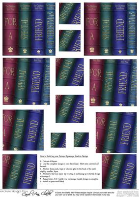 Merry Christmas Friend Books Twisted Pyramage Sheet