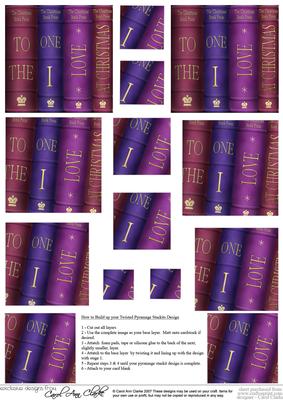 Merry Christmas One I Love Books Twisted Pyramage Sheet