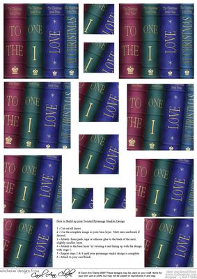 Merry Christmas One I Love Books Twisted Pyramage Sheet