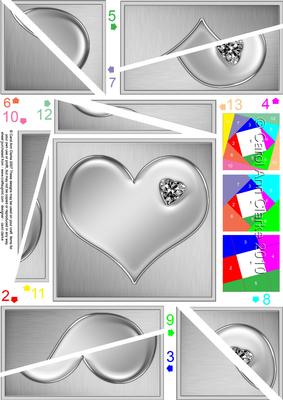 Enamel Heart Twisted Spiral Side Stacker