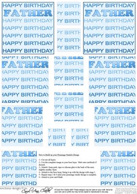 Birthday Father Pyramage Sheet