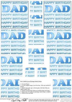 Birthday Dad Pyramage Sheet