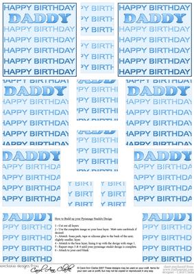 Birthday Daddy Pyramage Sheet