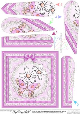 Fluttery Butterfly Quick Card with Fan Pyramage Topper