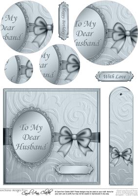 Elegant Metallic Husband Quick Card Circle Pyramage