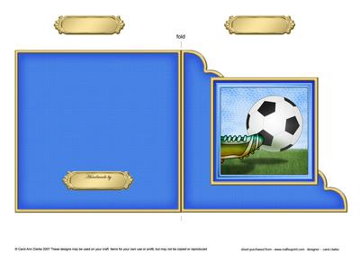 Football Cut and Fold Corner Card
